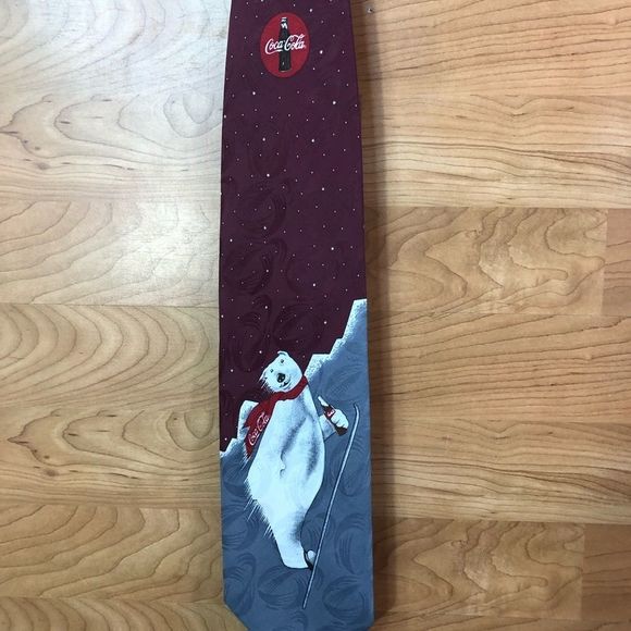 Vintage Coke Coca-Cola Polar Bear Tie New With Tags Excellent Condition - Picture 2 of 8